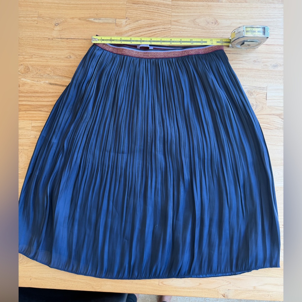 Scotch & Soda R’Belle Pleated Midi Skirt Girls Size 16 Navy